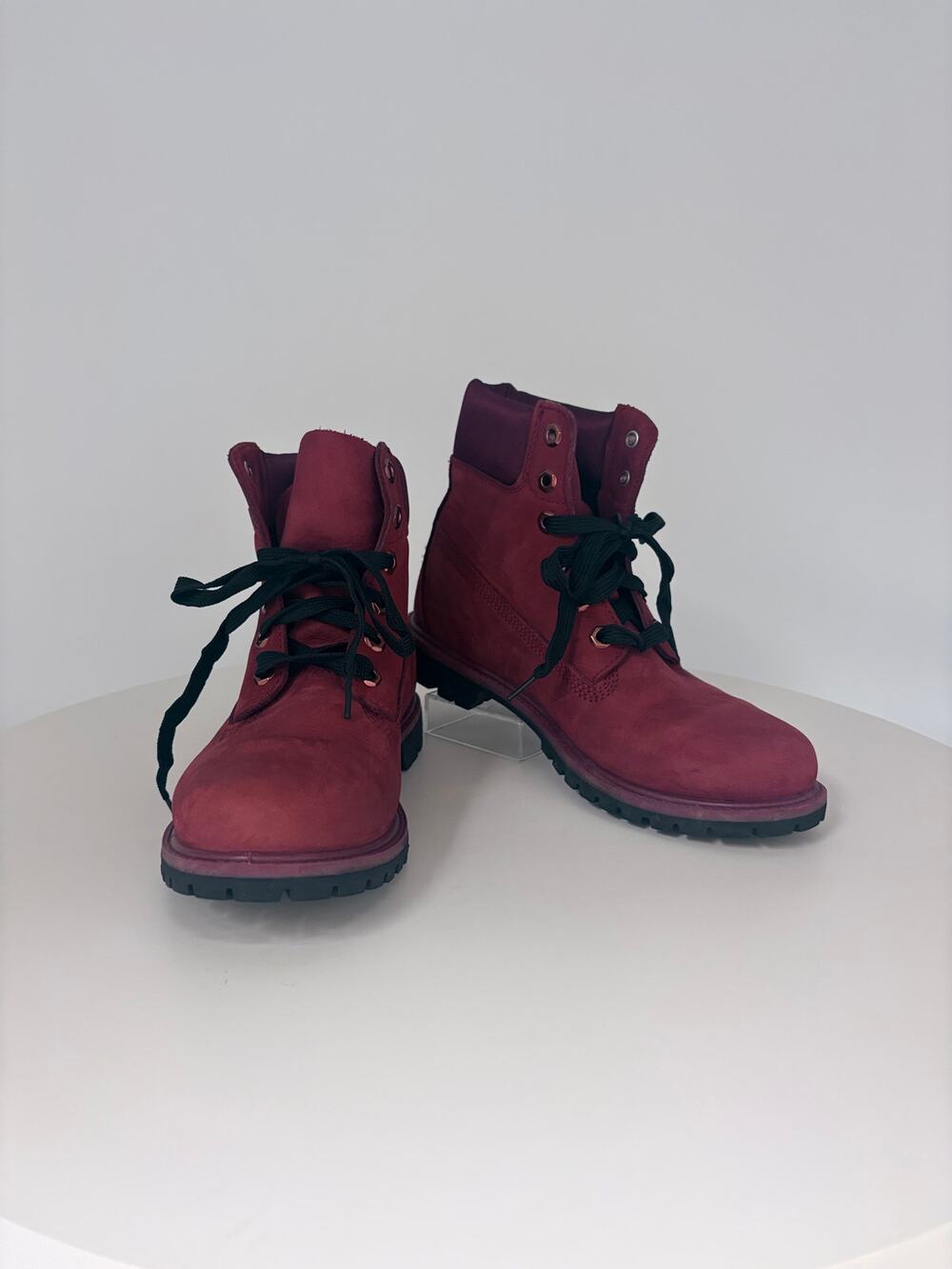 Timberland burgundy women's boots, like new